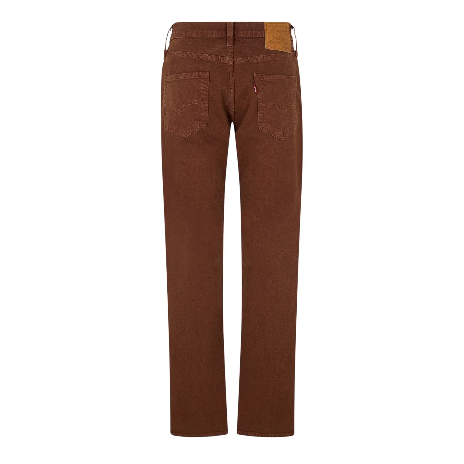 Clay Red - Back - Levis Womens-Ladies 511 Cotton Blend Slim Jeans