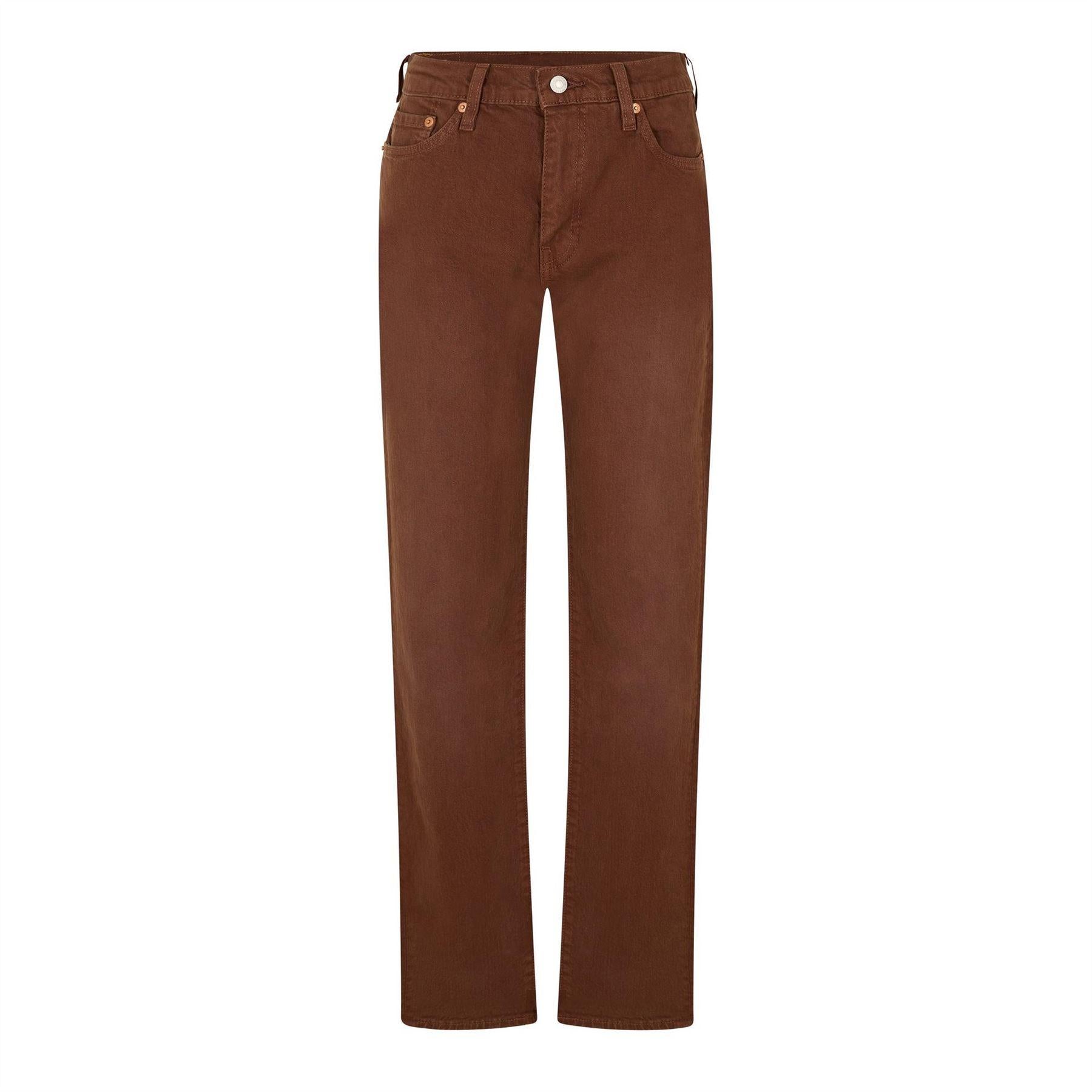 Clay Red - Front - Levis Womens-Ladies 511 Cotton Blend Slim Jeans