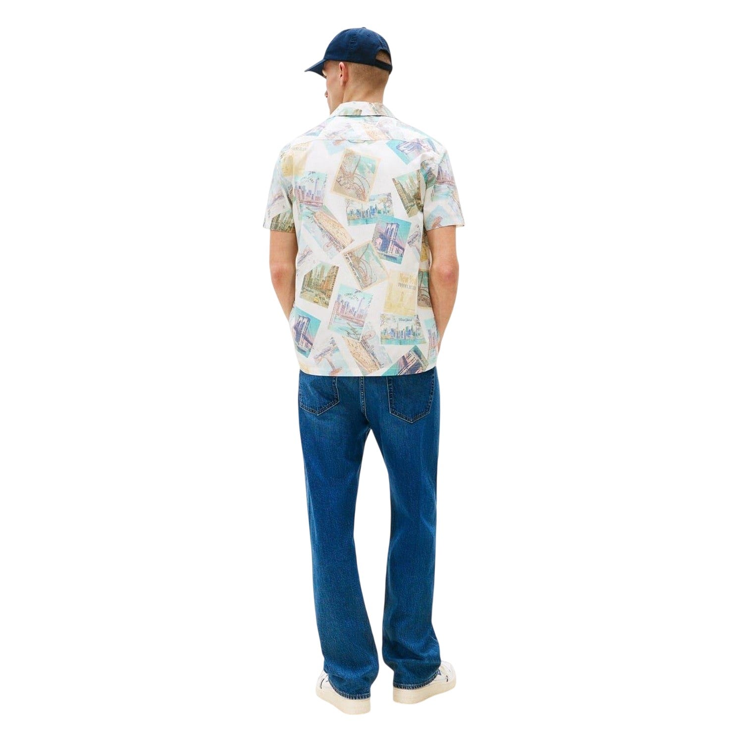 Ecru - Back - Tommy Jeans Mens Regular Shirt