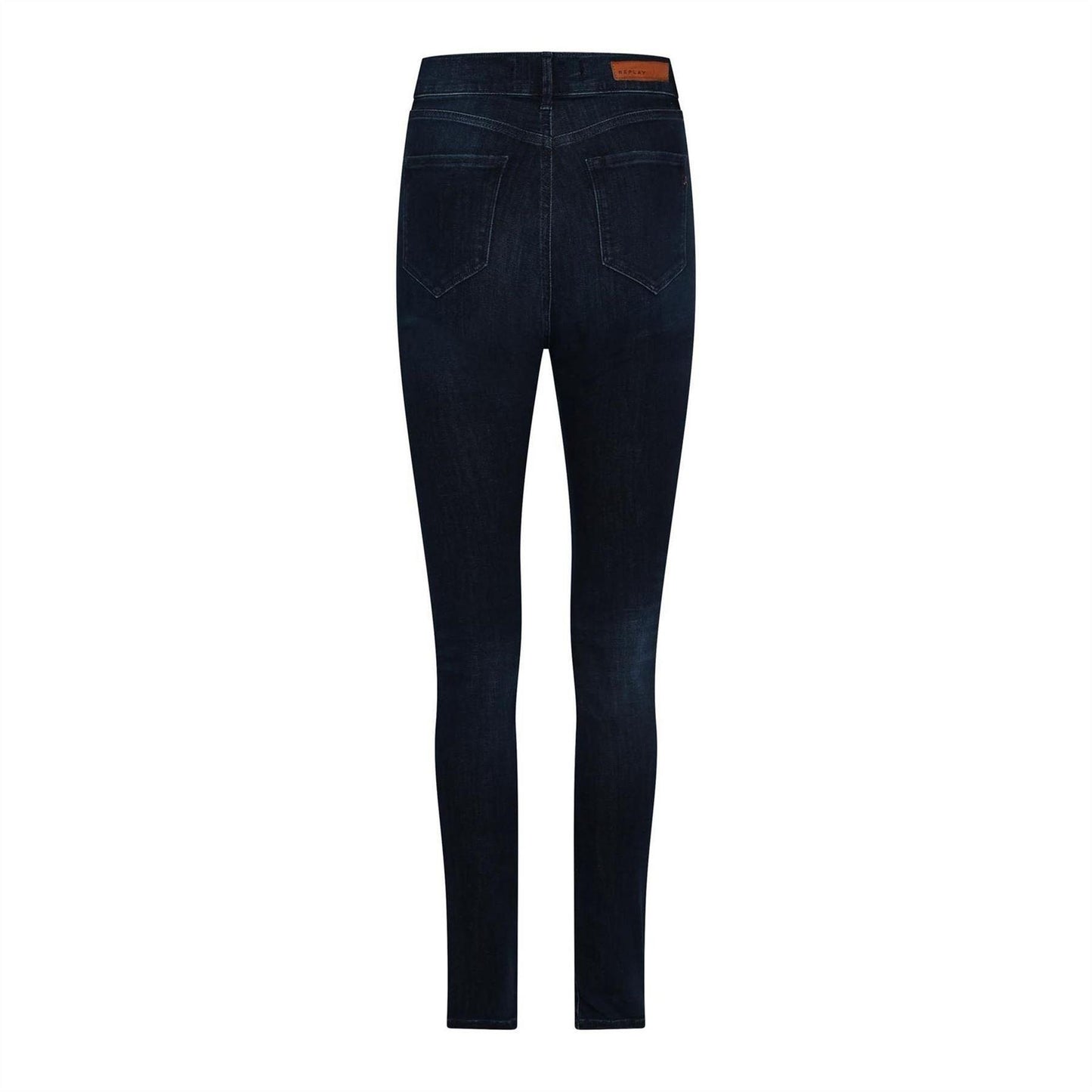 Blue - Back - Replay Womens-Ladies Cotton Denim Slim Jeans
