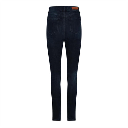 Blue - Back - Replay Womens-Ladies Cotton Denim Slim Jeans