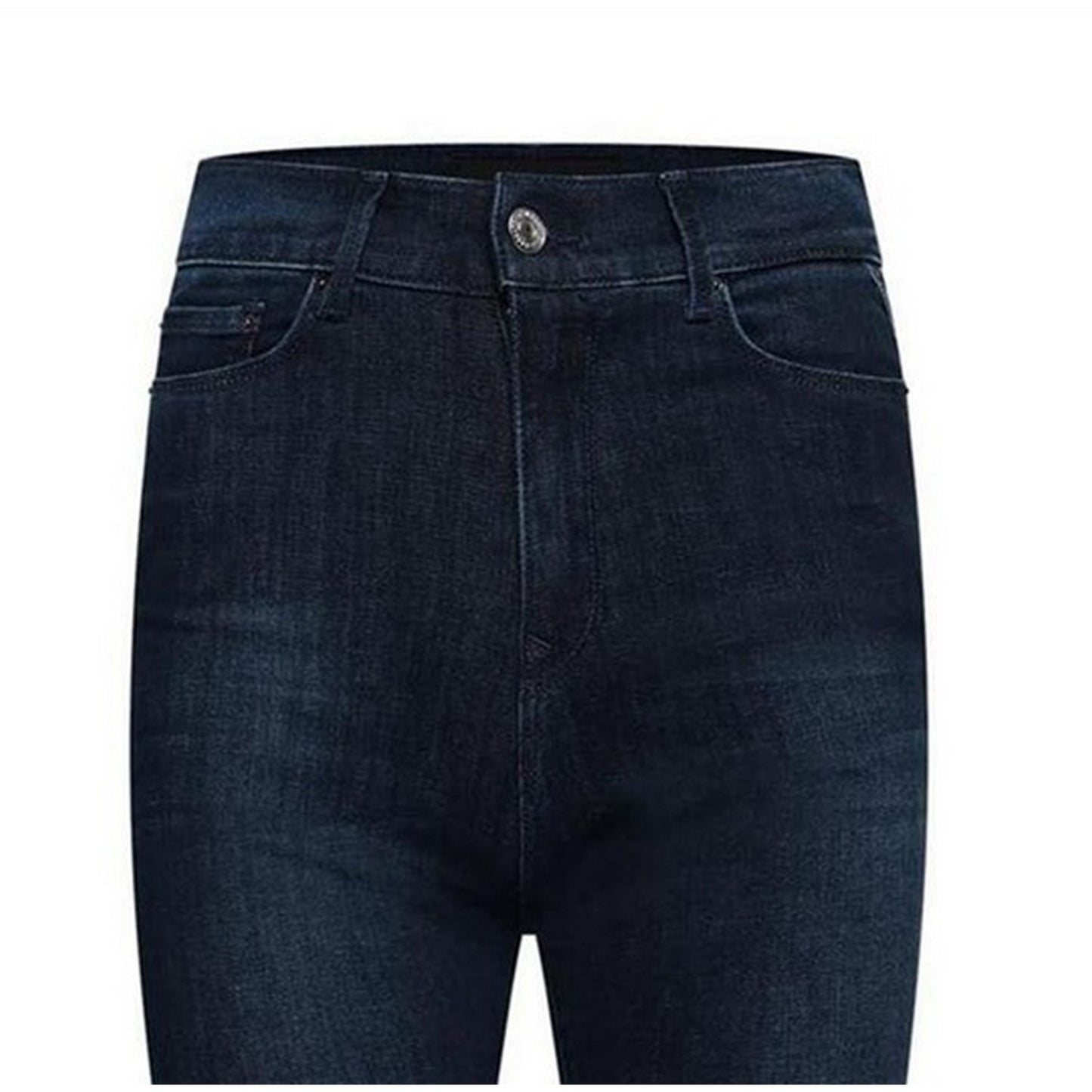 Blue - Side - Replay Womens-Ladies Cotton Denim Slim Jeans