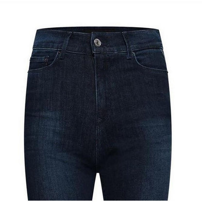 Blue - Side - Replay Womens-Ladies Cotton Denim Slim Jeans