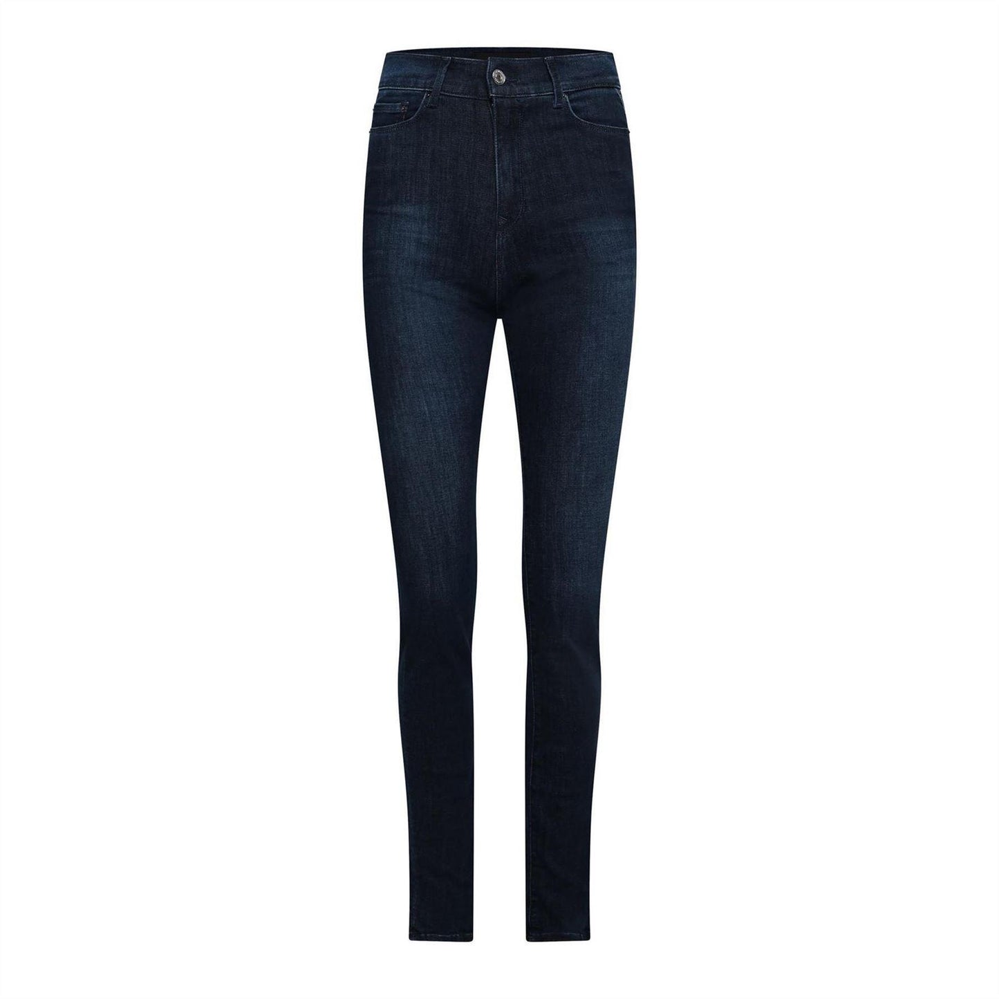 Blue - Front - Replay Womens-Ladies Cotton Denim Slim Jeans