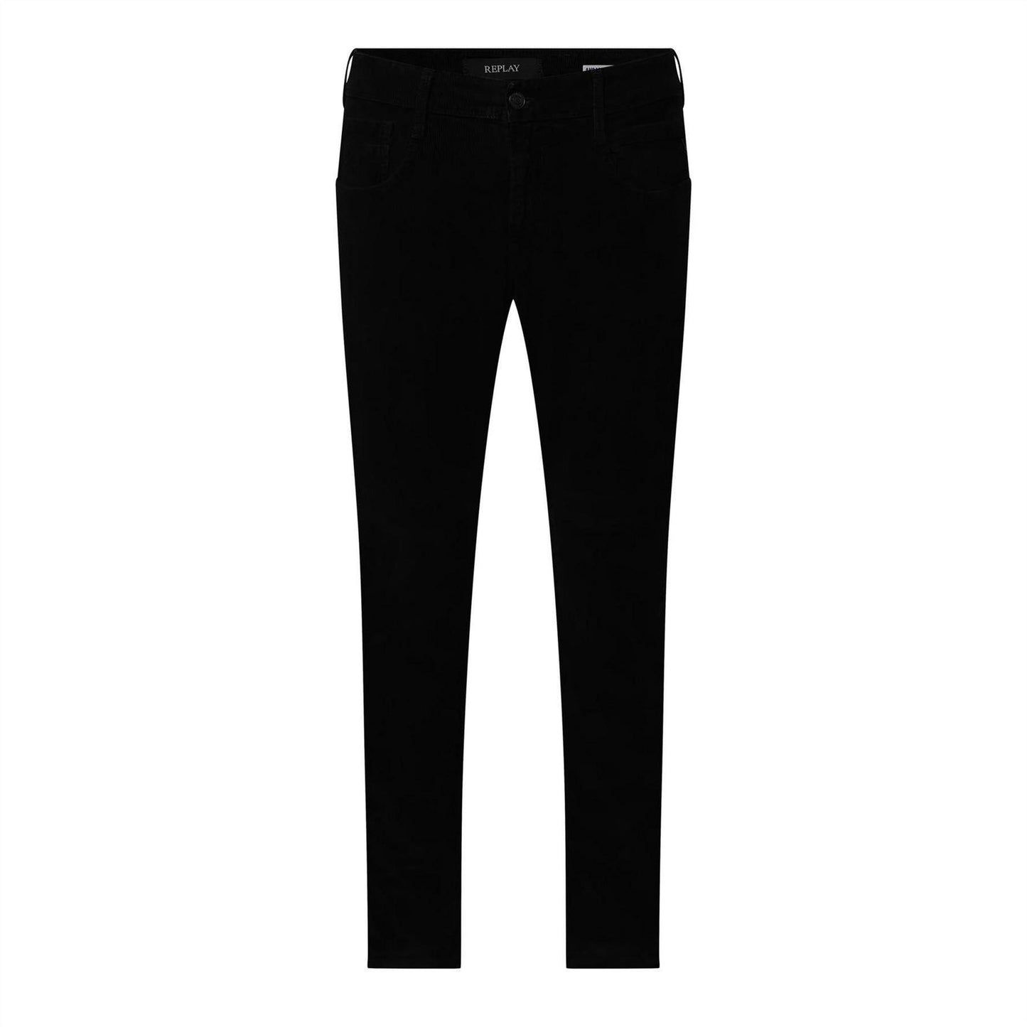 Black - Front - Replay Mens Anbass Cotton Slim Jeans