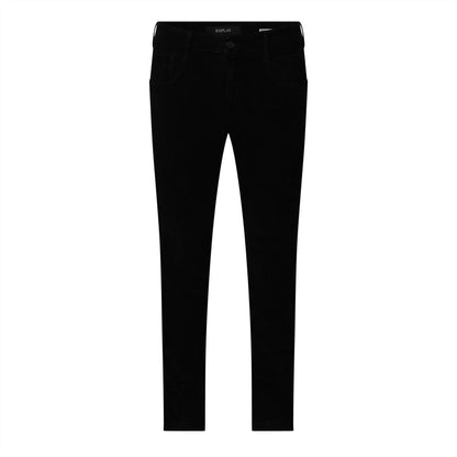 Black - Front - Replay Mens Anbass Cotton Slim Jeans