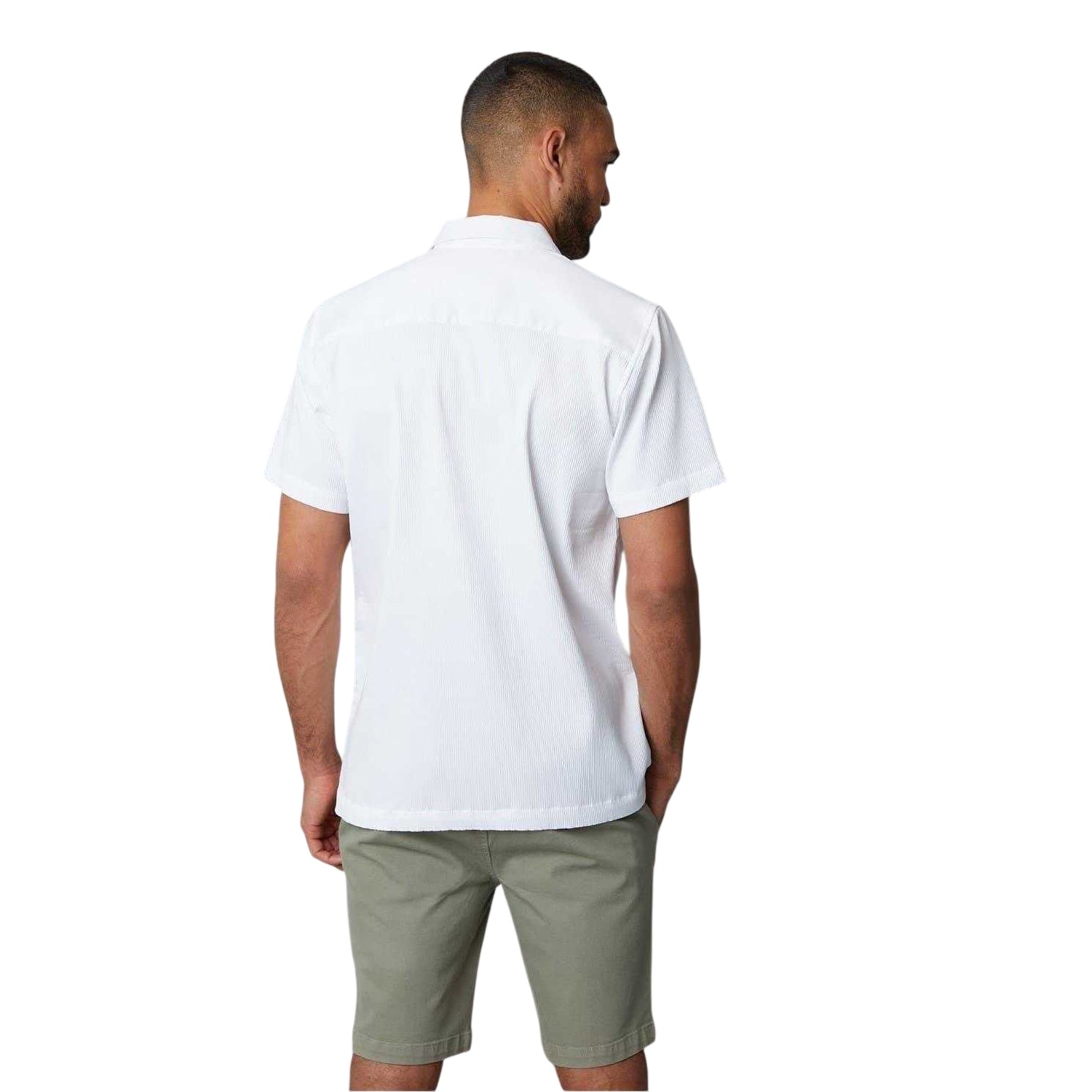 White - Back - Threadbare Mens Birger Regular Short-Sleeved Shirt
