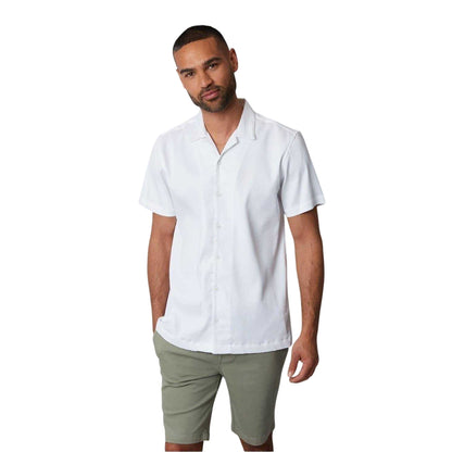 White - Front - Threadbare Mens Birger Regular Short-Sleeved Shirt