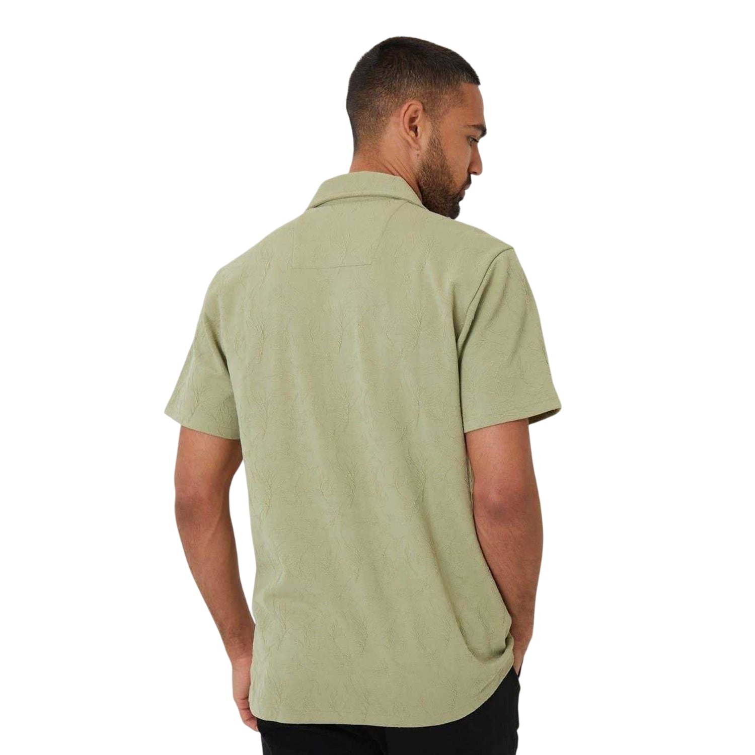 Sage - Back - Threadbare Mens Darvel Short-Sleeved Shirt