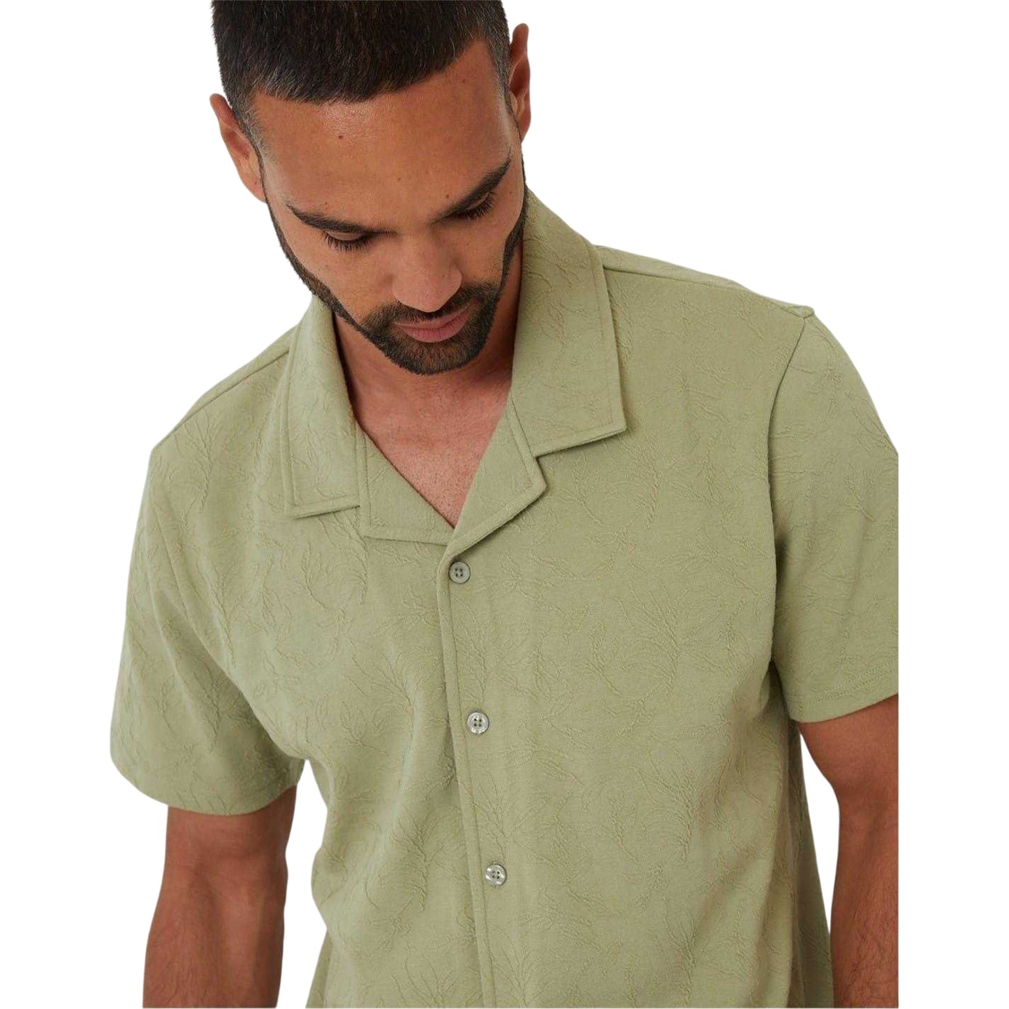 Sage - Side - Threadbare Mens Darvel Short-Sleeved Shirt