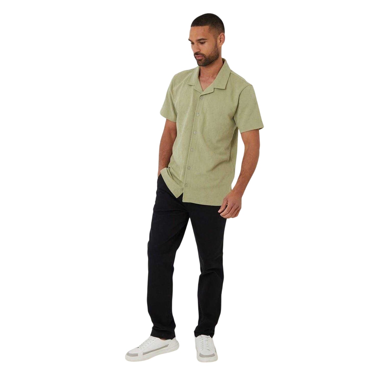Sage - Lifestyle - Threadbare Mens Darvel Short-Sleeved Shirt