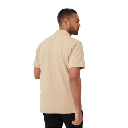 Stone - Back - Threadbare Mens Darvel Short-Sleeved Shirt