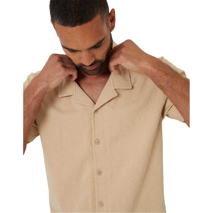 Stone - Side - Threadbare Mens Darvel Short-Sleeved Shirt