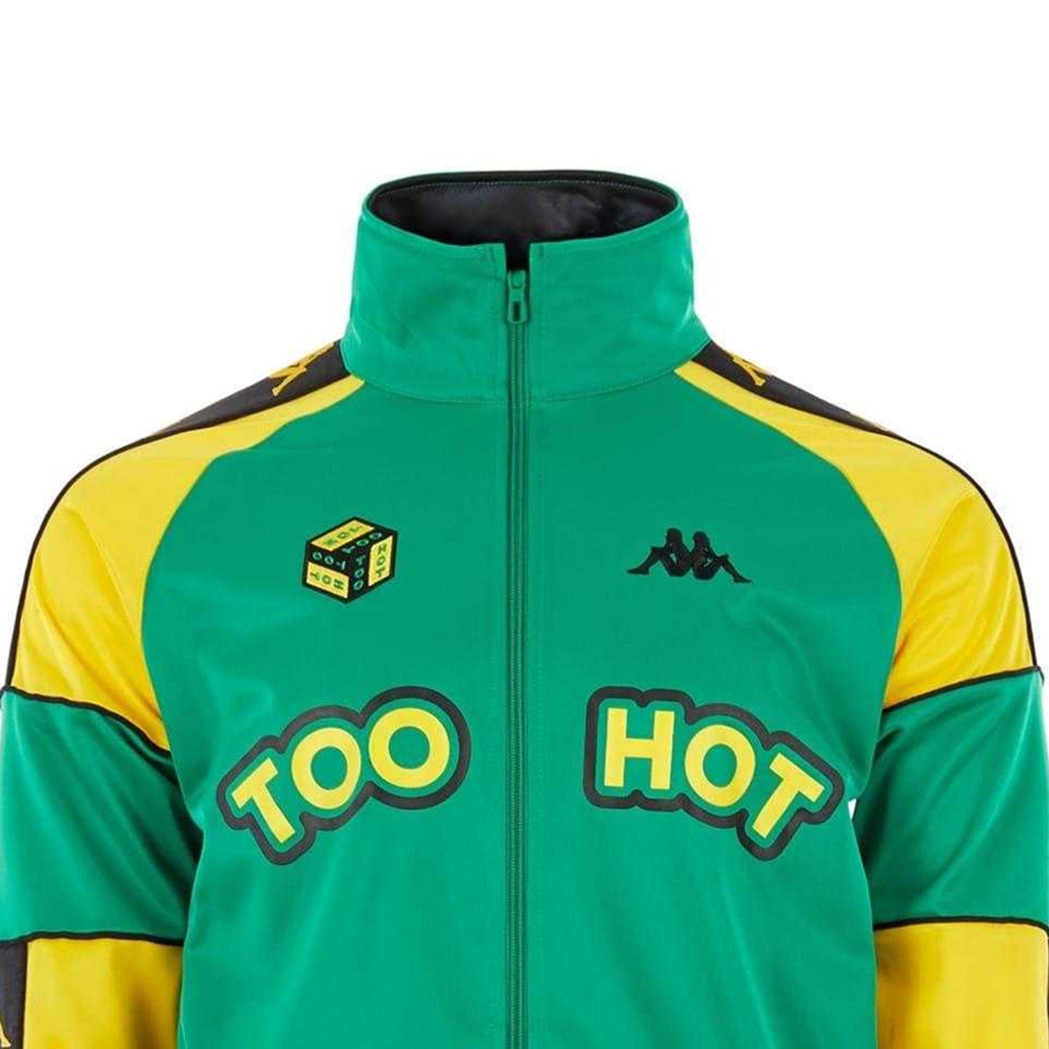 Bright Yellow-Black - Side - Kappa Mens Too Hot Jacket