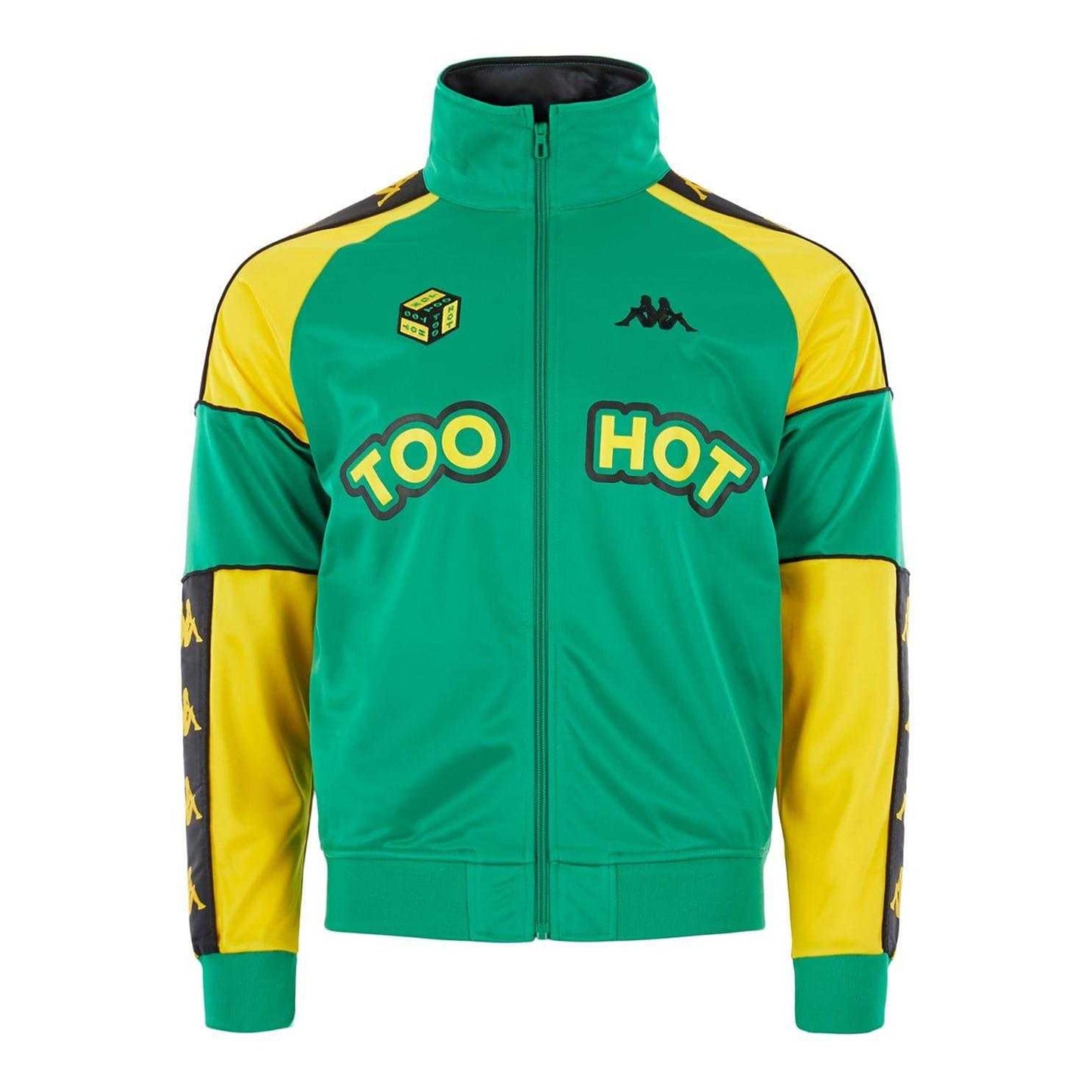 Bright Yellow-Black - Front - Kappa Mens Too Hot Jacket