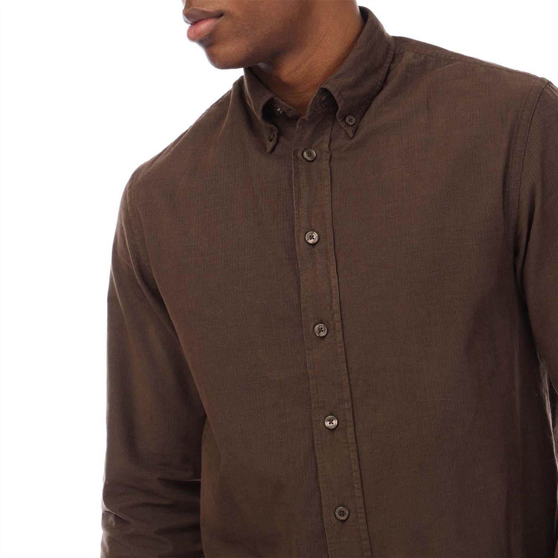 Brown - Side - Boss Mens Owen Shirt