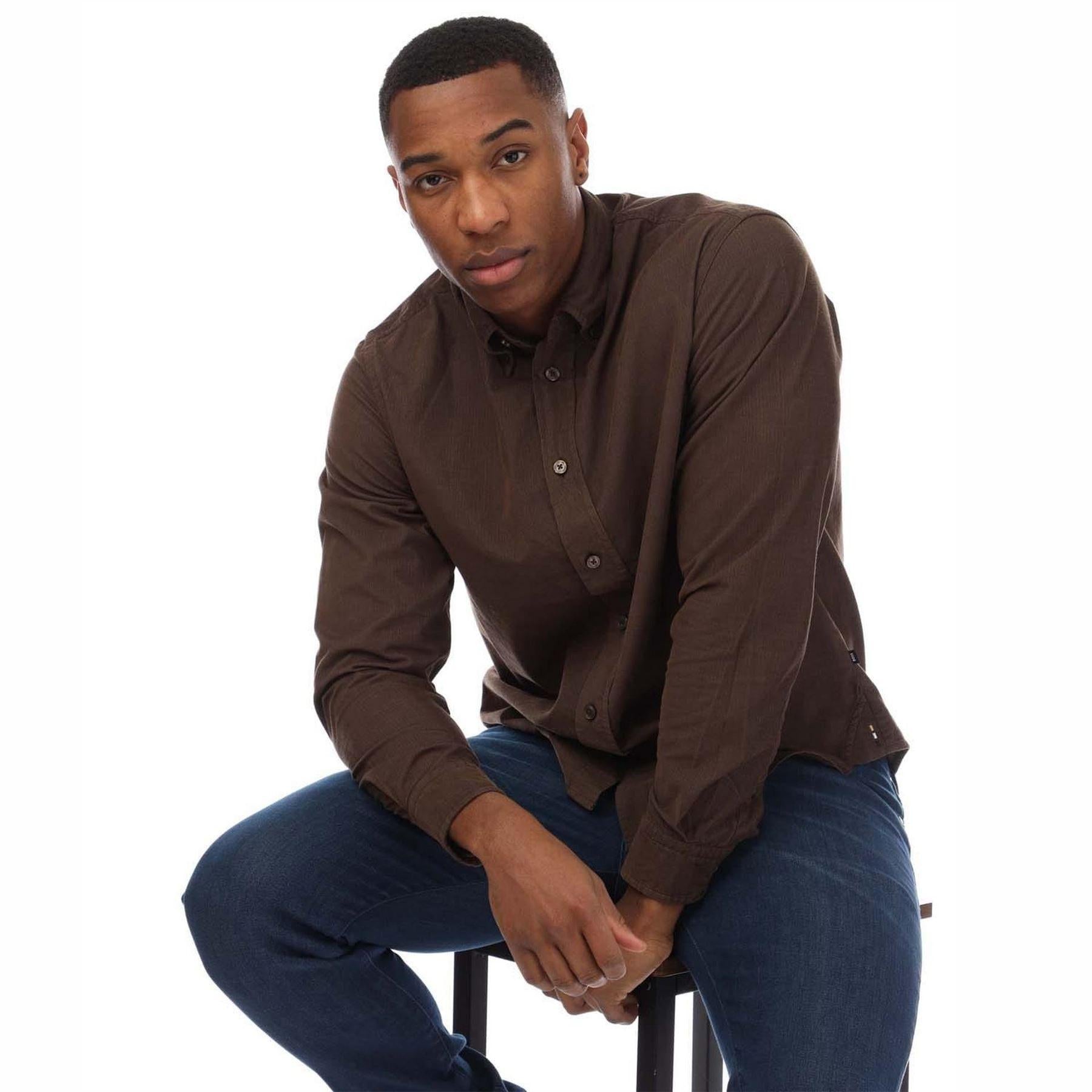 Brown - Lifestyle - Boss Mens Owen Shirt