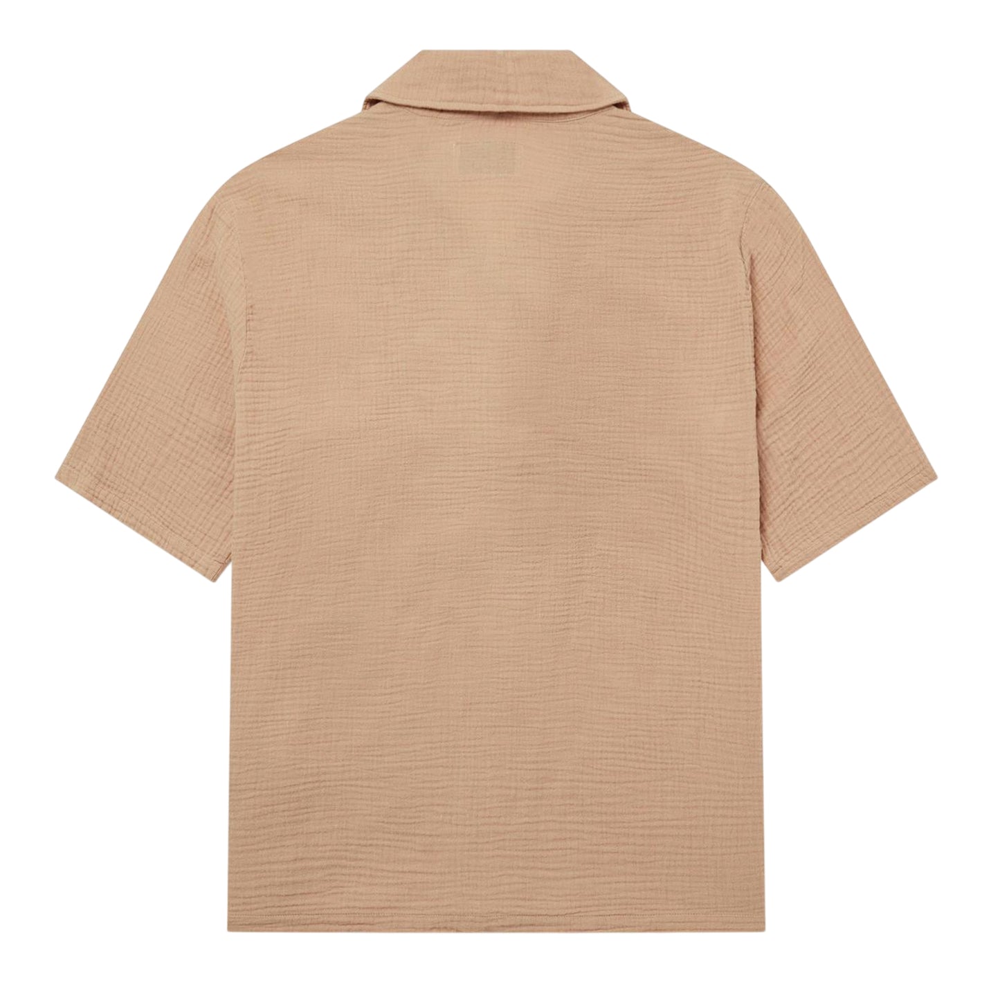 Warm Beige - Back - Albam Mens Crinkle Relaxed Fit Shirt
