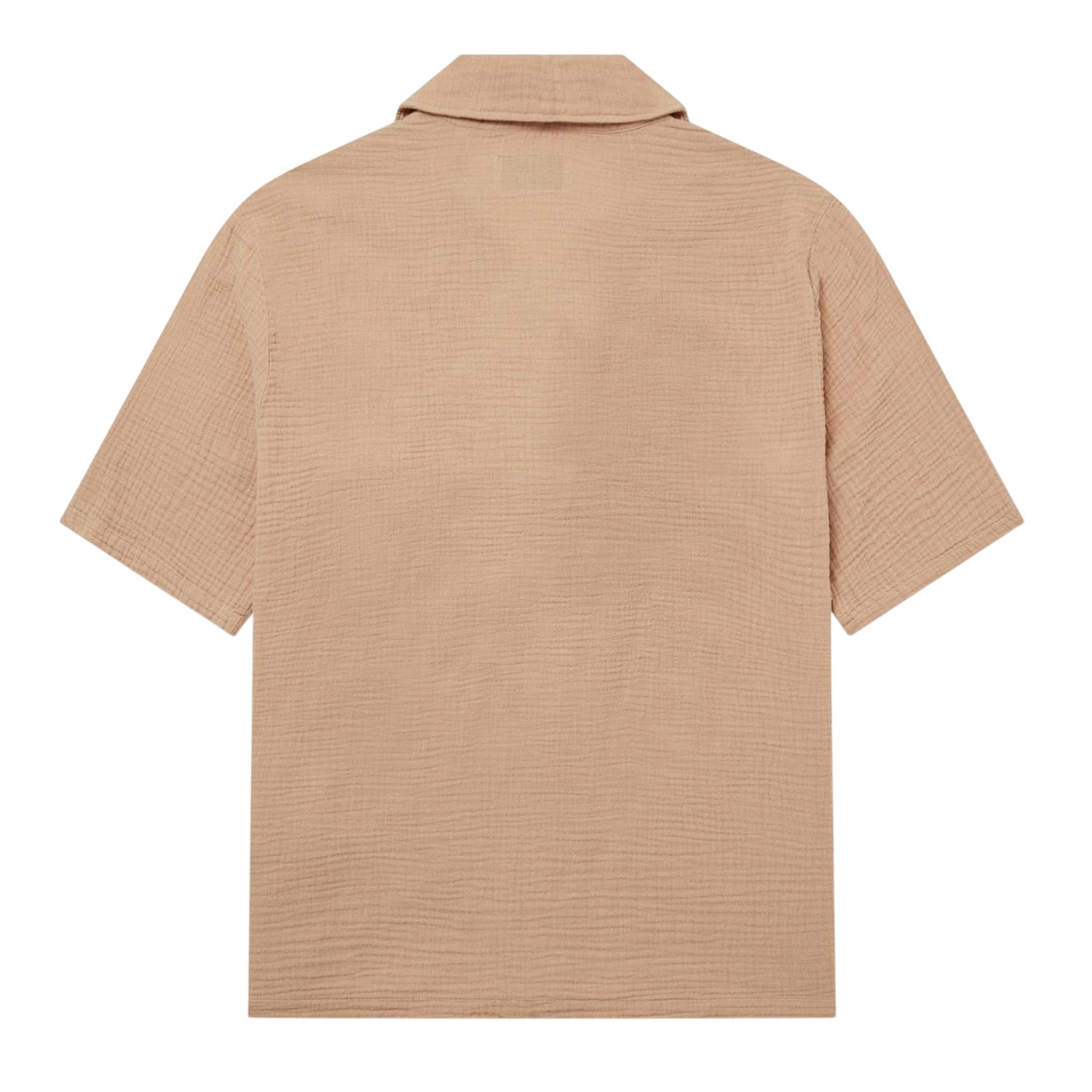 Warm Beige - Back - Albam Mens Crinkle Relaxed Fit Shirt
