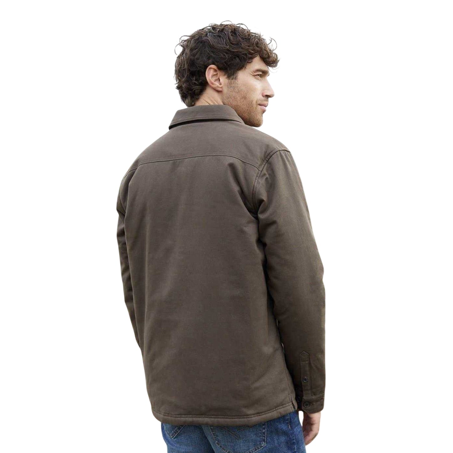 Chocolate - Back - Threadbare Mens Plaid Shirt Jacket