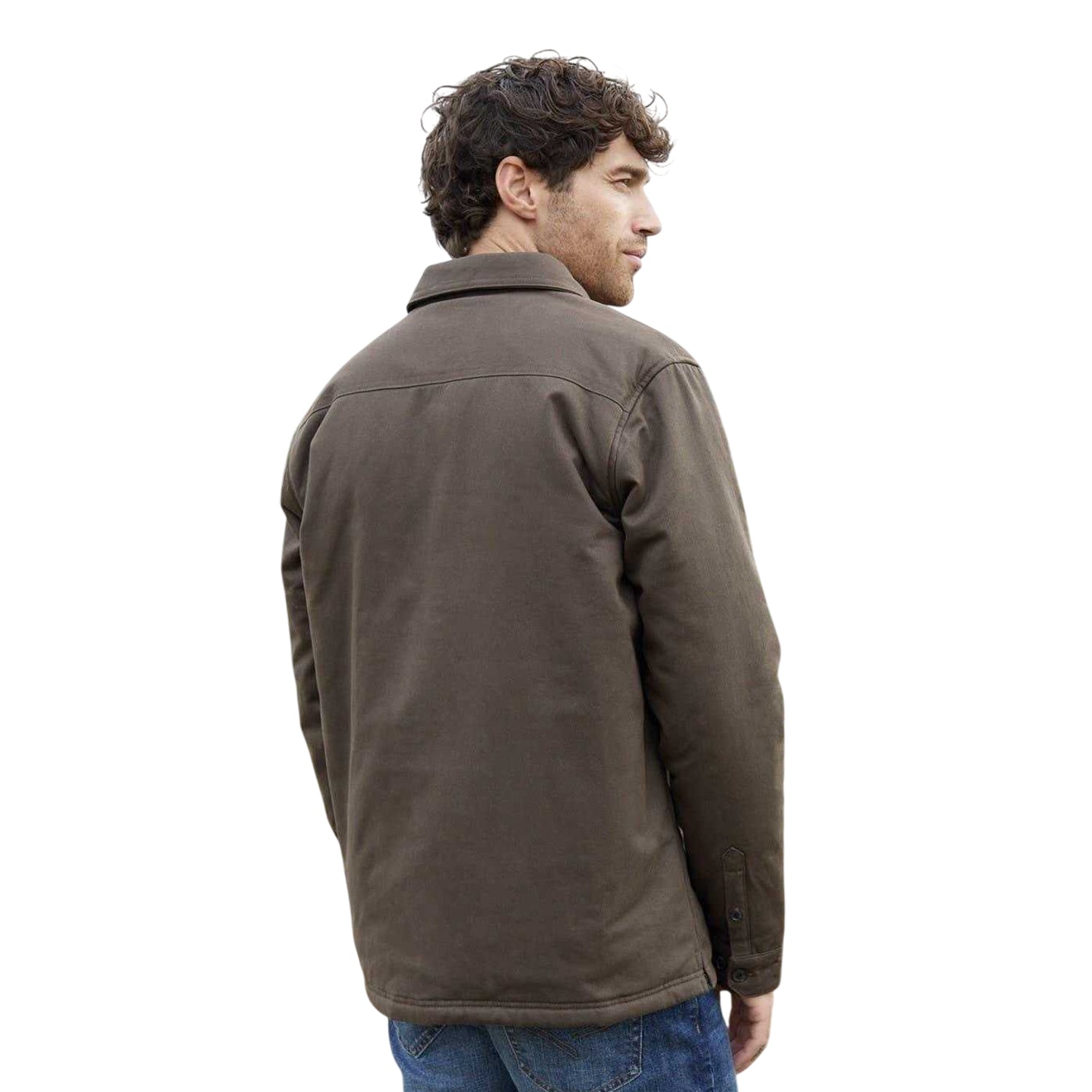 Chocolate - Back - Threadbare Mens Plaid Shirt Jacket
