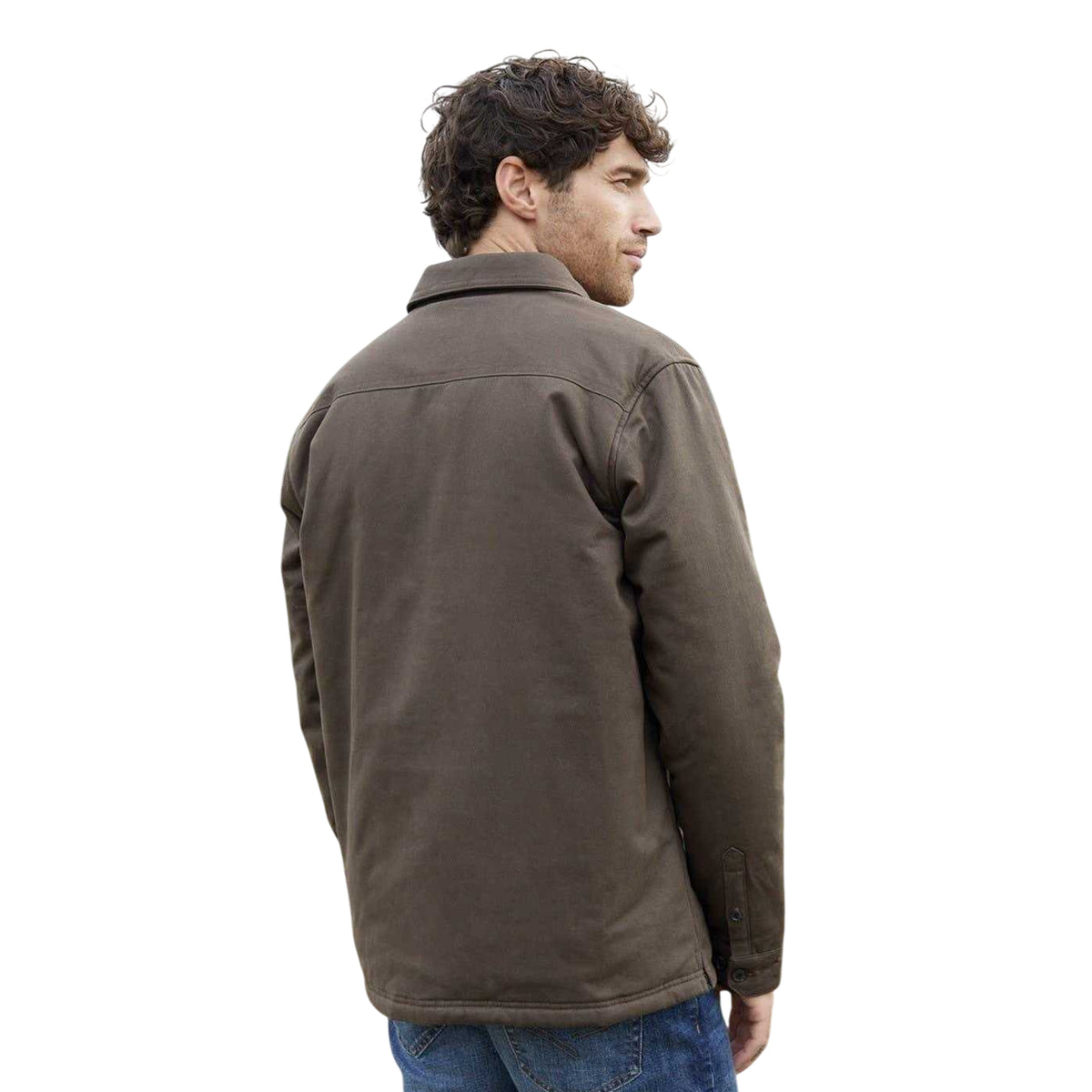 Chocolate - Back - Threadbare Mens Plaid Shirt Jacket