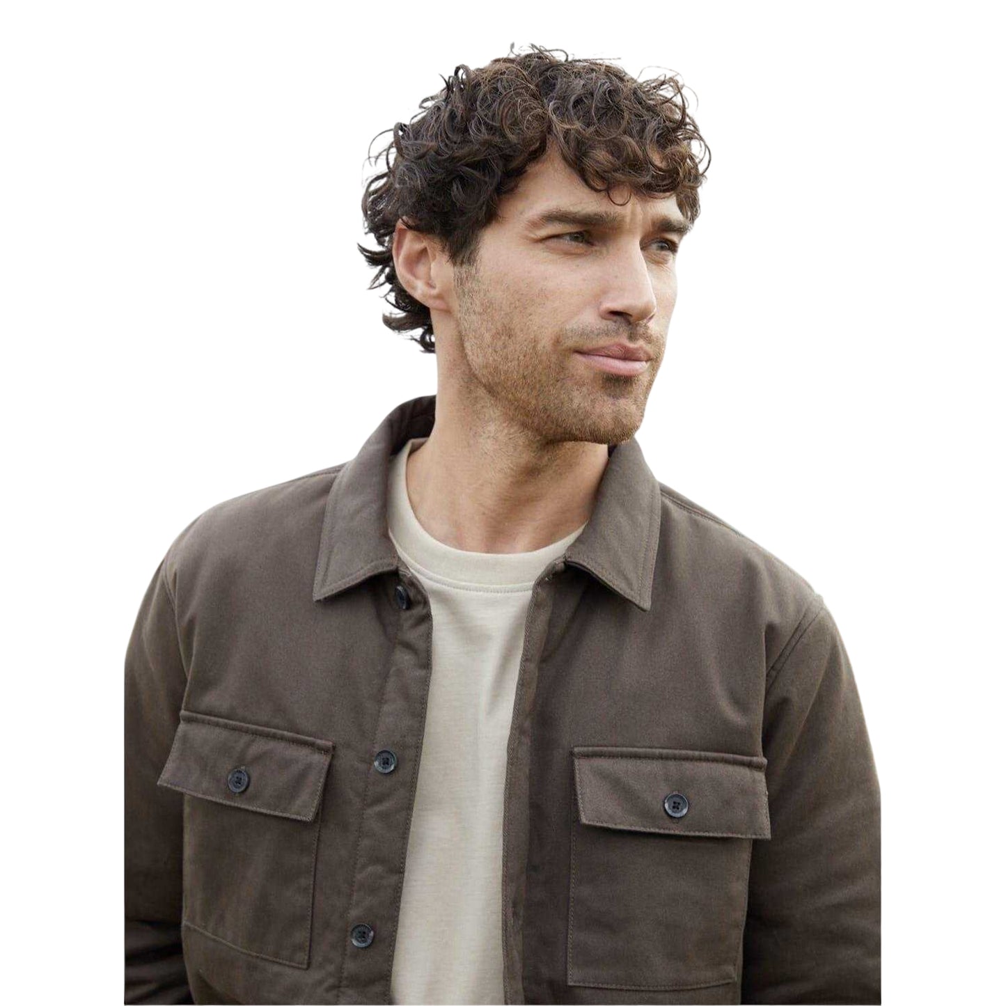 Chocolate - Side - Threadbare Mens Plaid Shirt Jacket