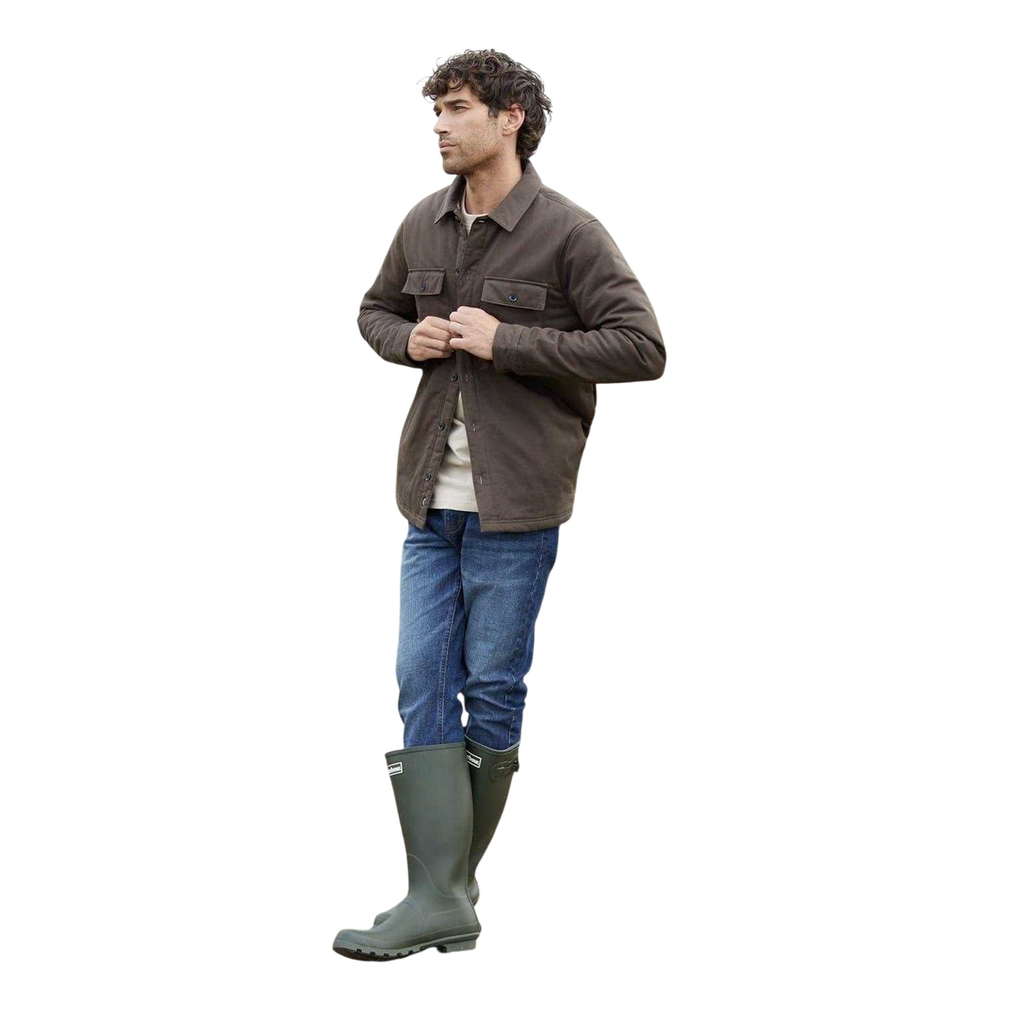 Chocolate - Lifestyle - Threadbare Mens Plaid Shirt Jacket