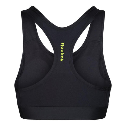 Black-Yellow - Back - Reebok Womens-Ladies Sophia Sports Bra