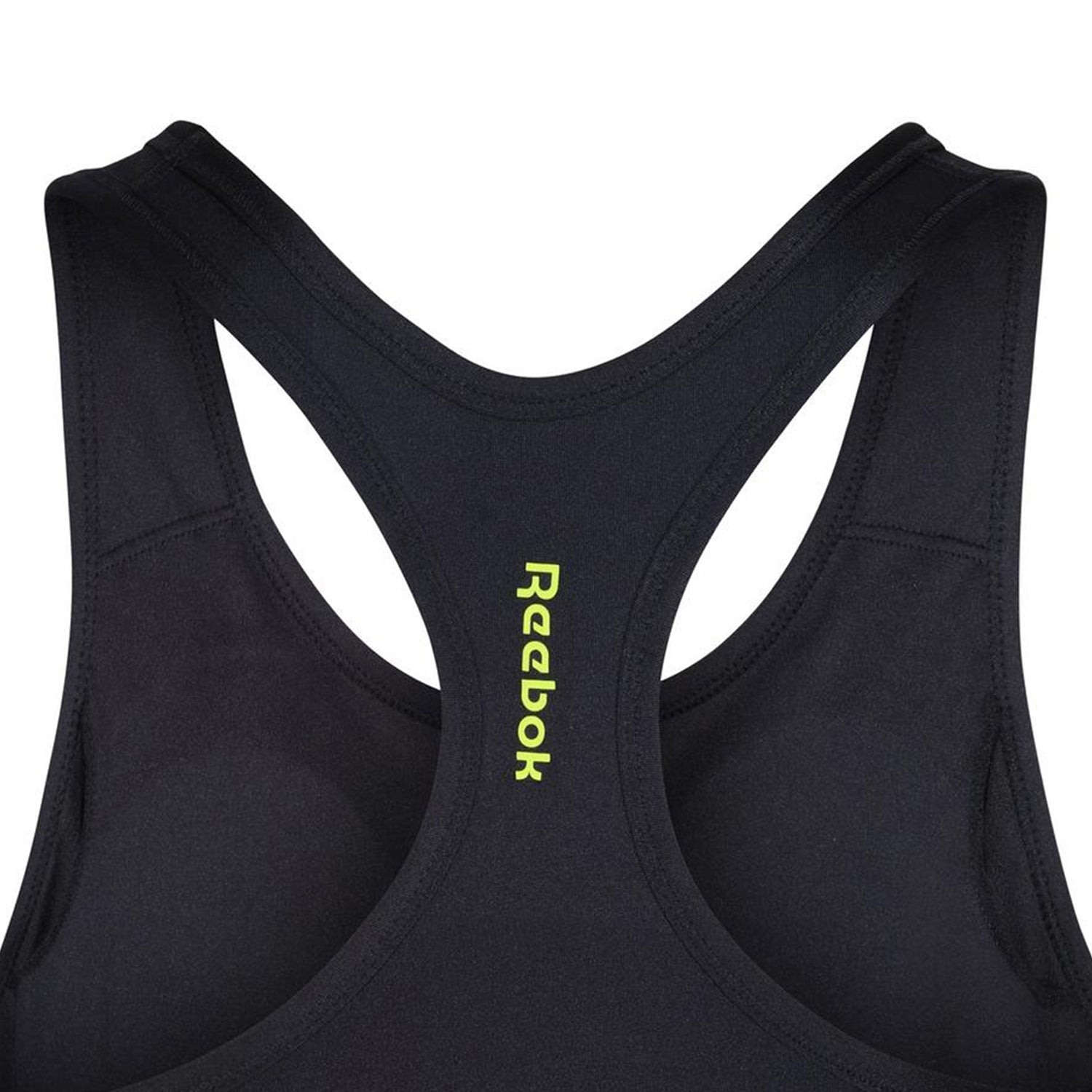Black-Yellow - Side - Reebok Womens-Ladies Sophia Sports Bra