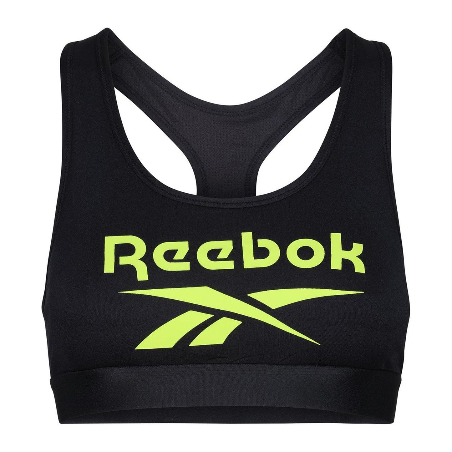Black-Yellow - Front - Reebok Womens-Ladies Sophia Sports Bra