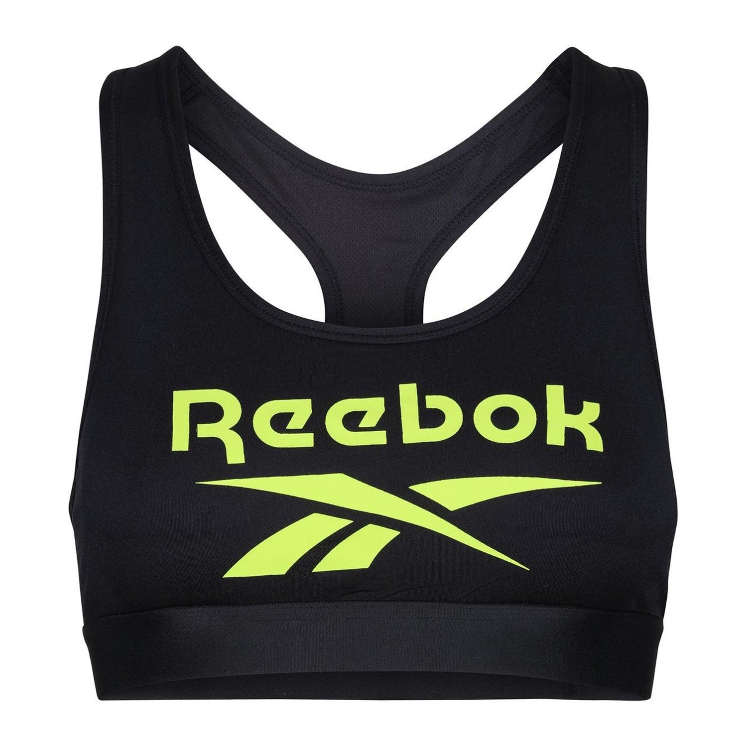 Black-Yellow - Front - Reebok Womens-Ladies Sophia Sports Bra