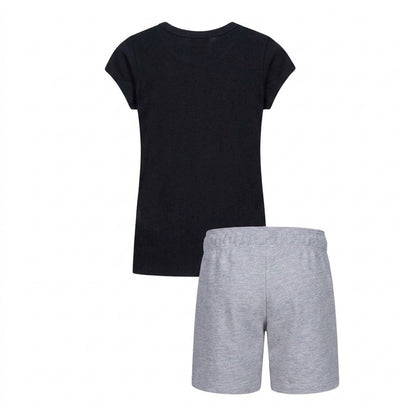 Light Smoke Grey - Back - Nike Childrens-Kids Genie Logo T-Shirt & Shorts Set