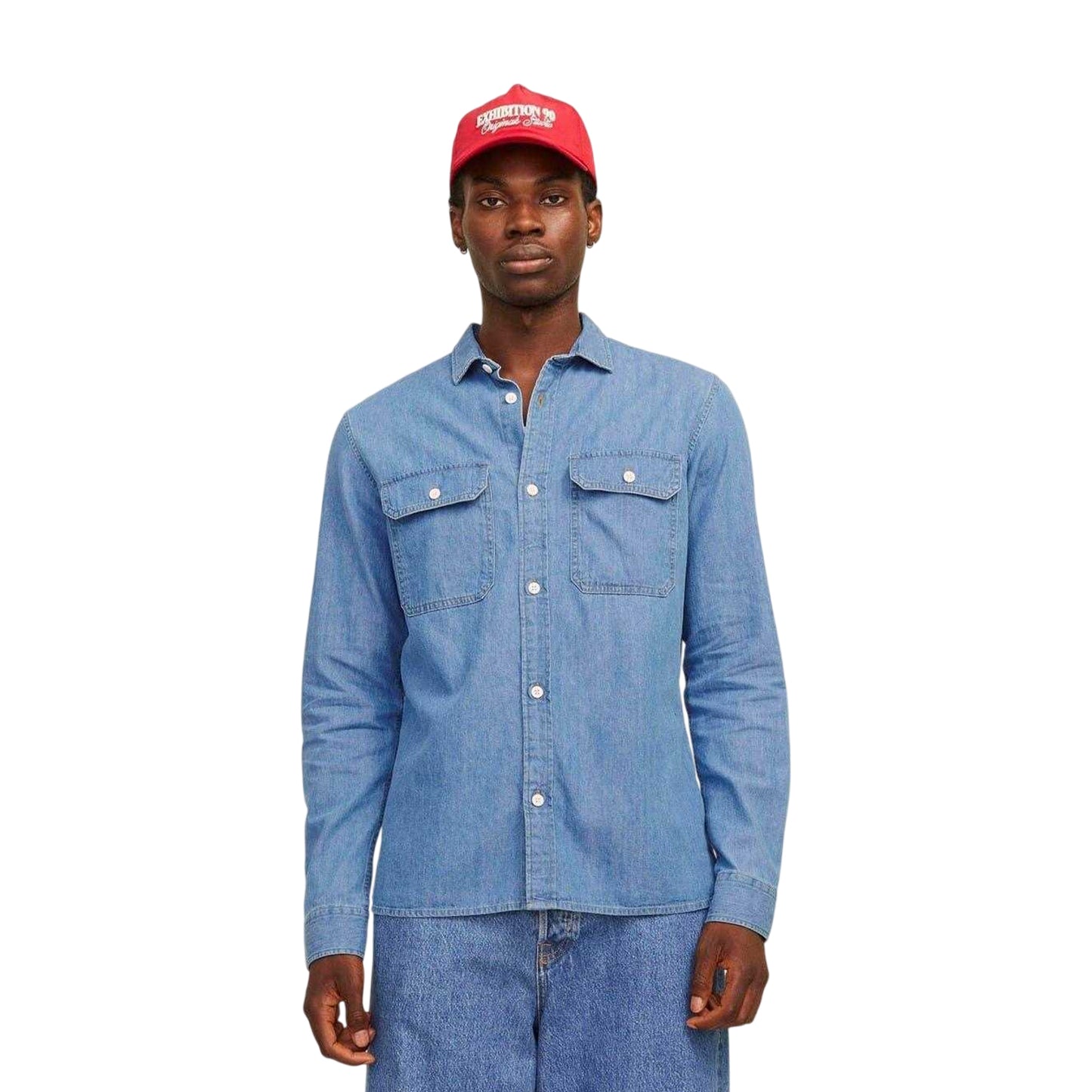Light Denim Blue - Side - Jack And Jones Mens Denim Shirt