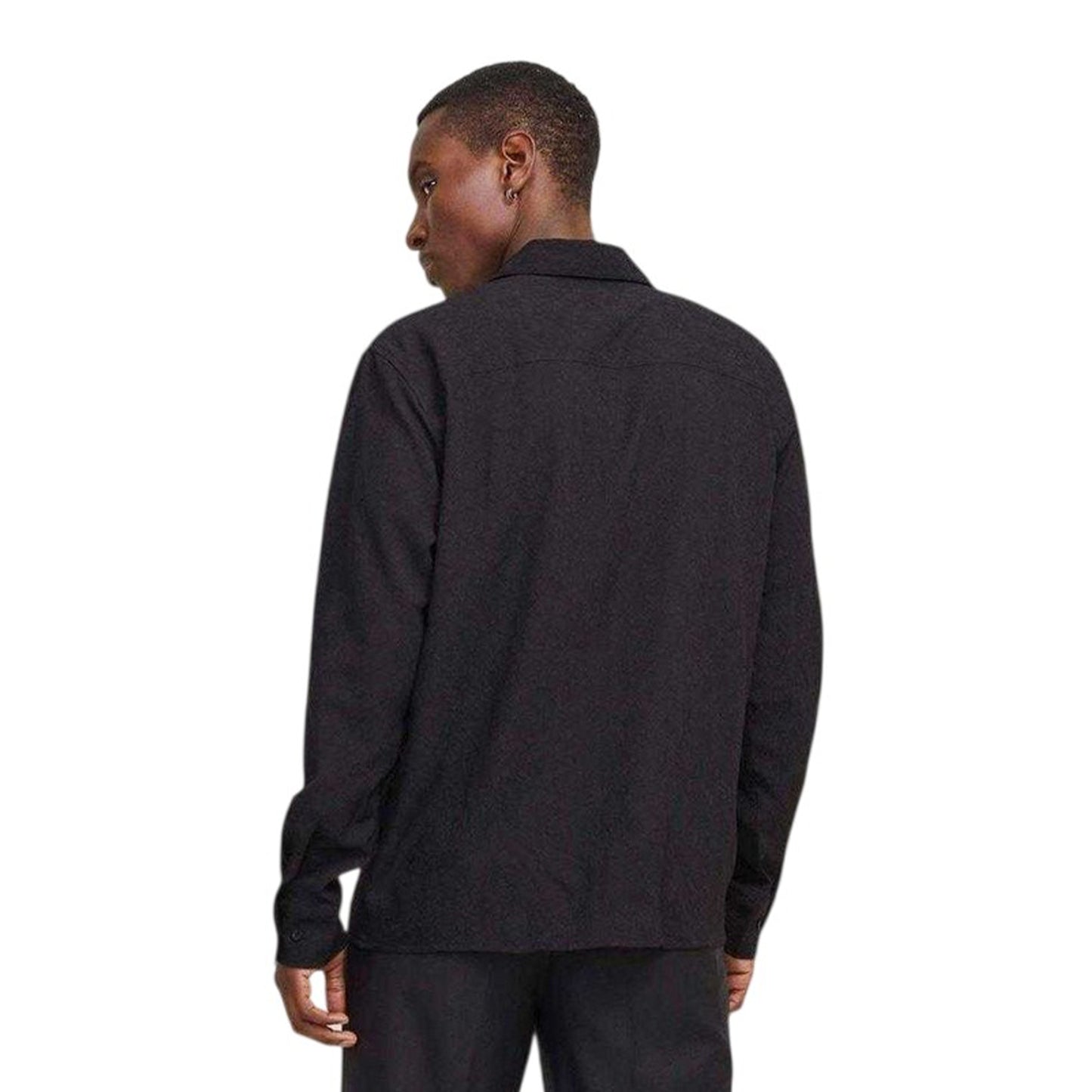 Black - Back - Jack And Jones Mens Jacquard Shirt