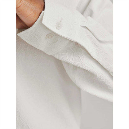 White - Side - Jack And Jones Mens Jacquard Shirt