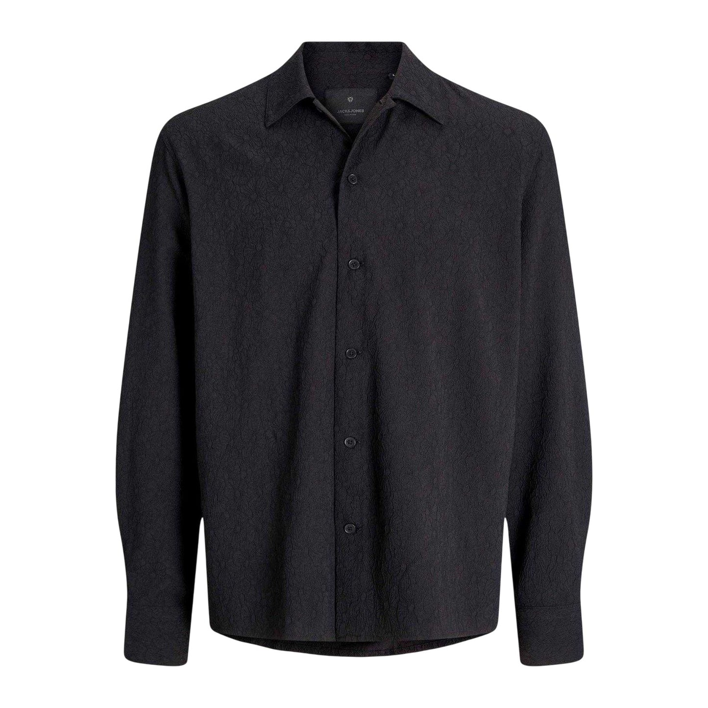Black - Front - Jack And Jones Mens Jacquard Shirt