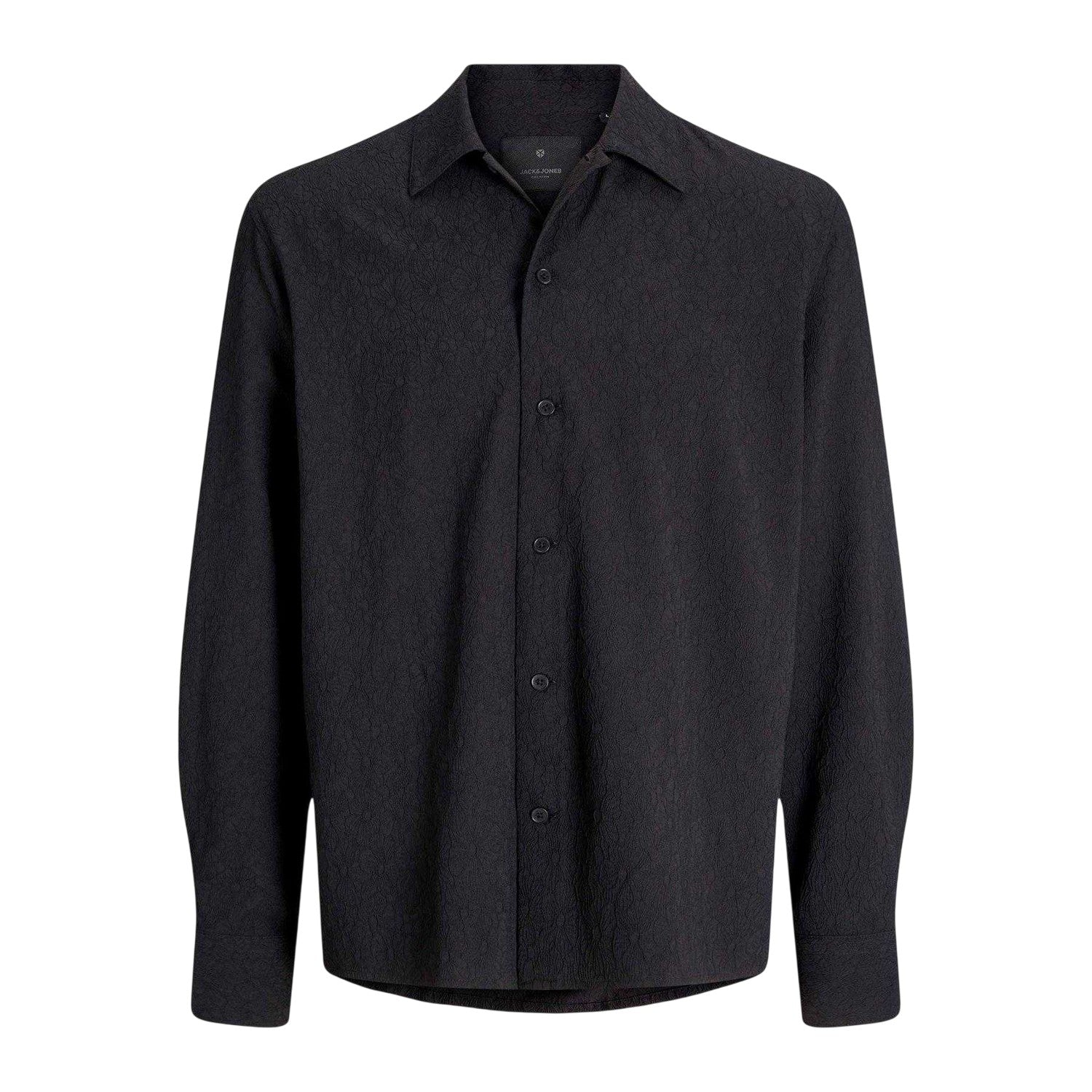 Black - Front - Jack And Jones Mens Jacquard Shirt