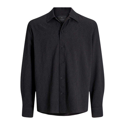 Black - Front - Jack And Jones Mens Jacquard Shirt