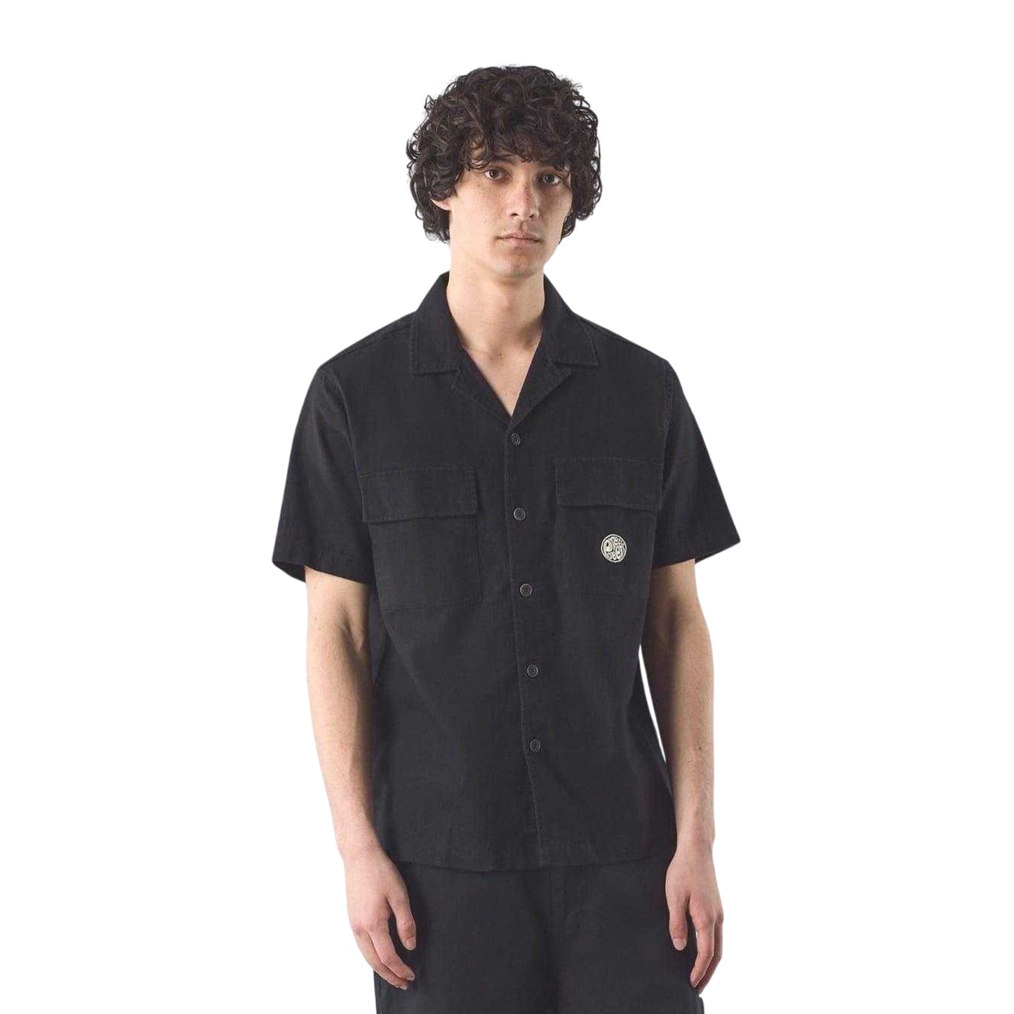 Black - Side - Pretty Green Mens Regular Short-Sleeved Shirt