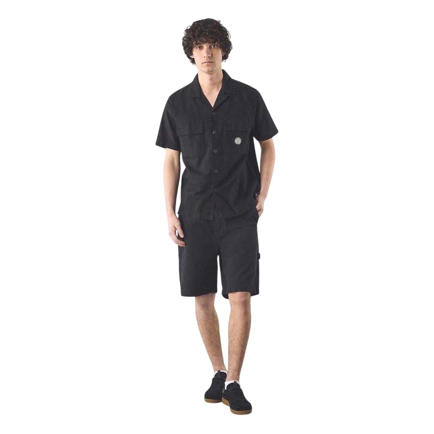 Black - Lifestyle - Pretty Green Mens Regular Short-Sleeved Shirt