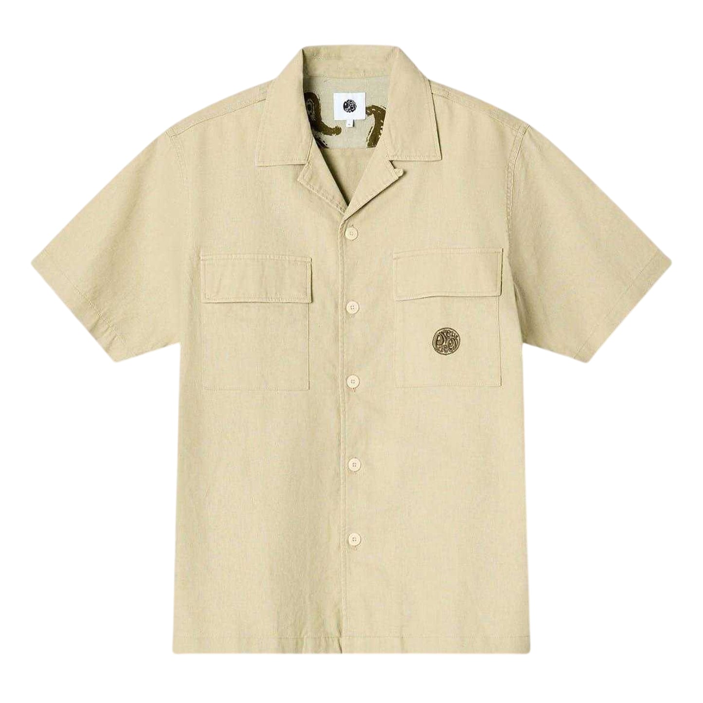 Taupe - Front - Pretty Green Mens Regular Short-Sleeved Shirt