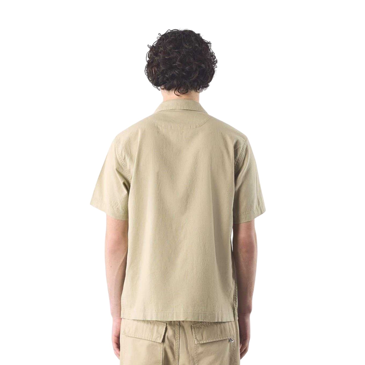 Taupe - Back - Pretty Green Mens Regular Short-Sleeved Shirt