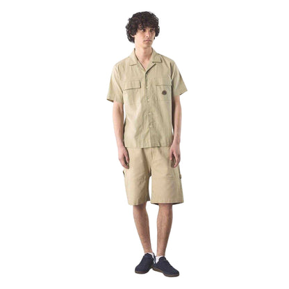 Taupe - Lifestyle - Pretty Green Mens Regular Short-Sleeved Shirt