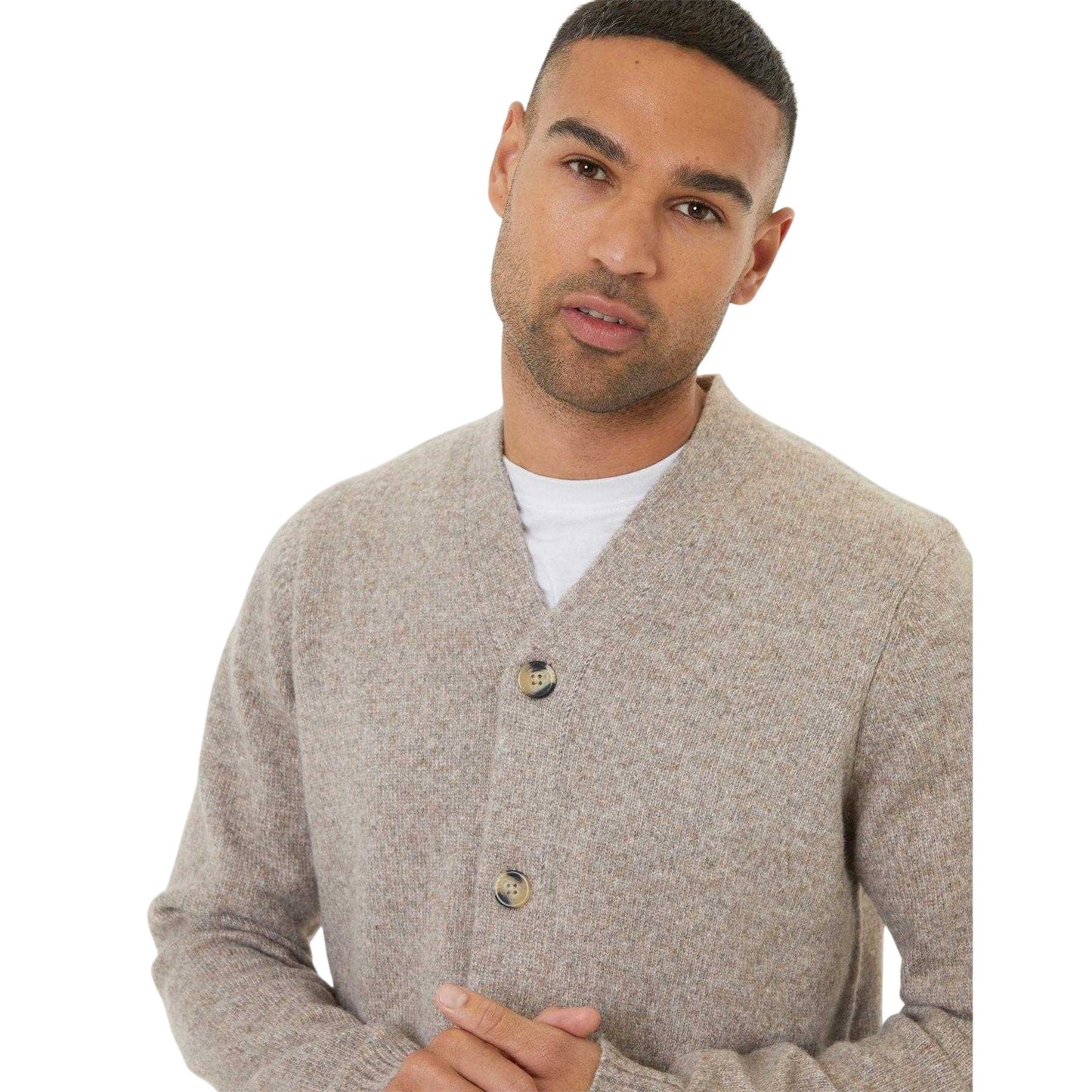 Charcoal Marl - Side - Threadbare Mens Dutch Cardigan