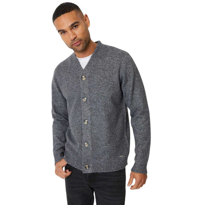 Taupe Micro - Front - Threadbare Mens Dutch Cardigan