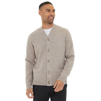 Charcoal Marl - Front - Threadbare Mens Dutch Cardigan