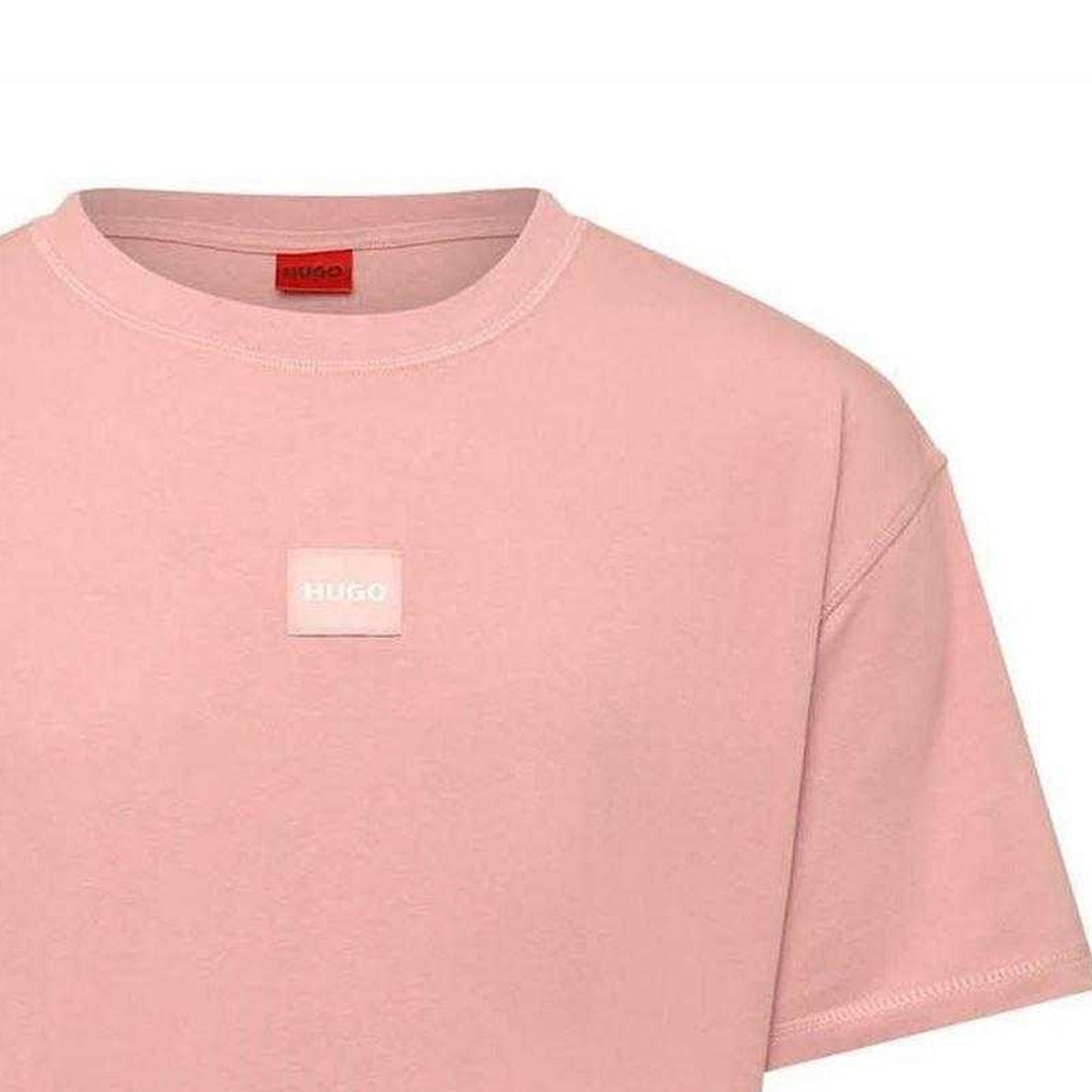 Pink - Side - Hugo Womens-Ladies Nite Cotton Nightdress