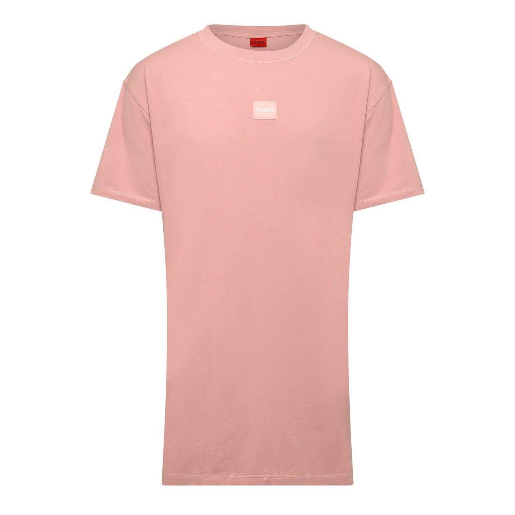 Pink - Front - Hugo Womens-Ladies Nite Cotton Nightdress