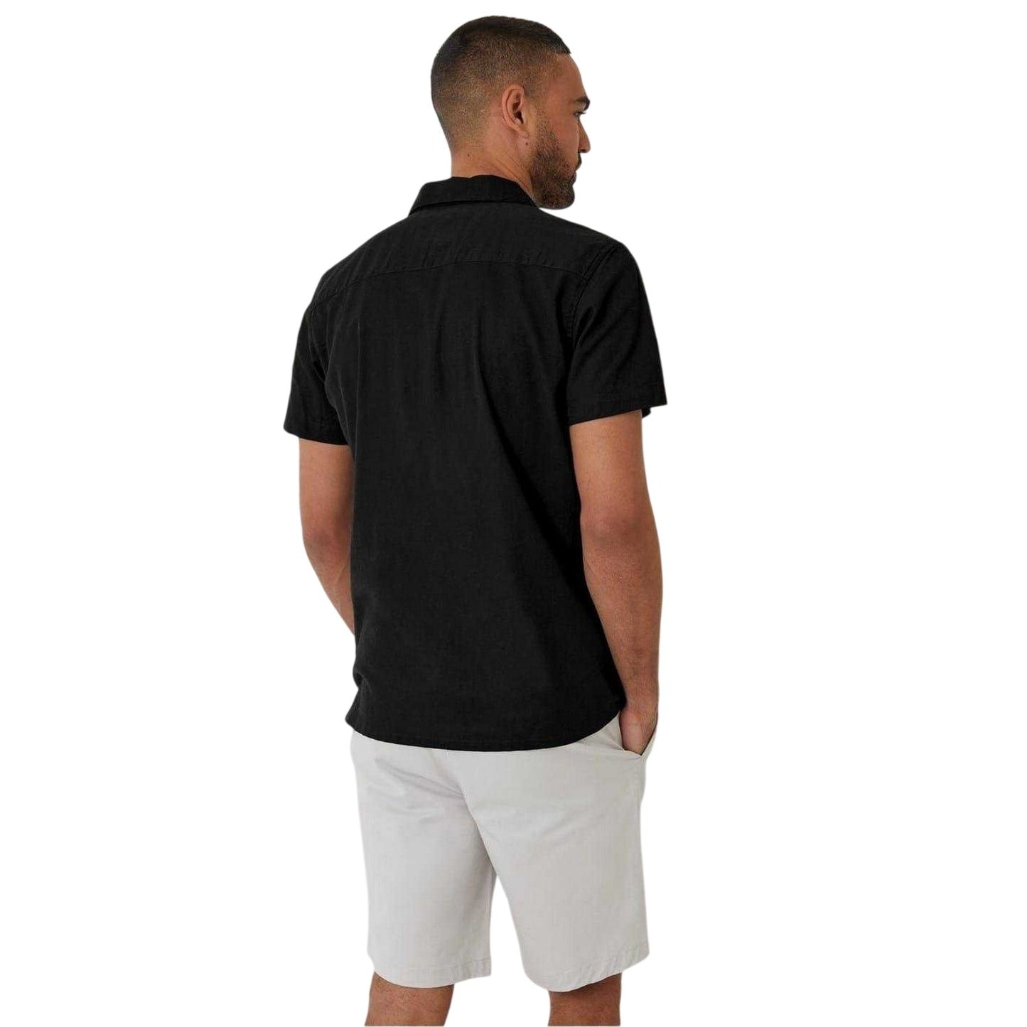 Black - Back - Threadbare Mens Maples Regular Shirt